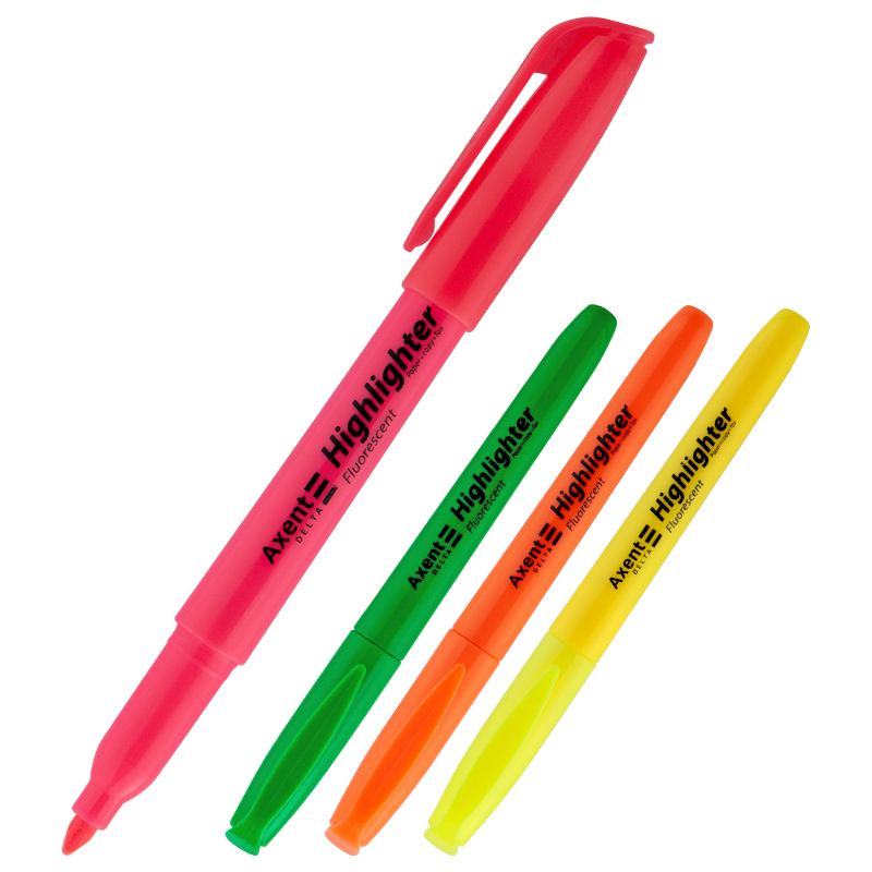 Маркер Axent Delta Highlighter D2503-40, 2-4 мм, клиноподібний асорті